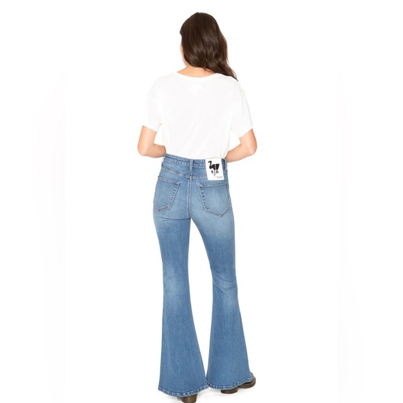 NWT Sandrine Rose Super Flare Jeans 24 - Picture 3 of 4